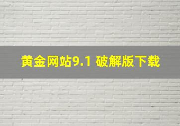 黄金网站9.1 破解版下载